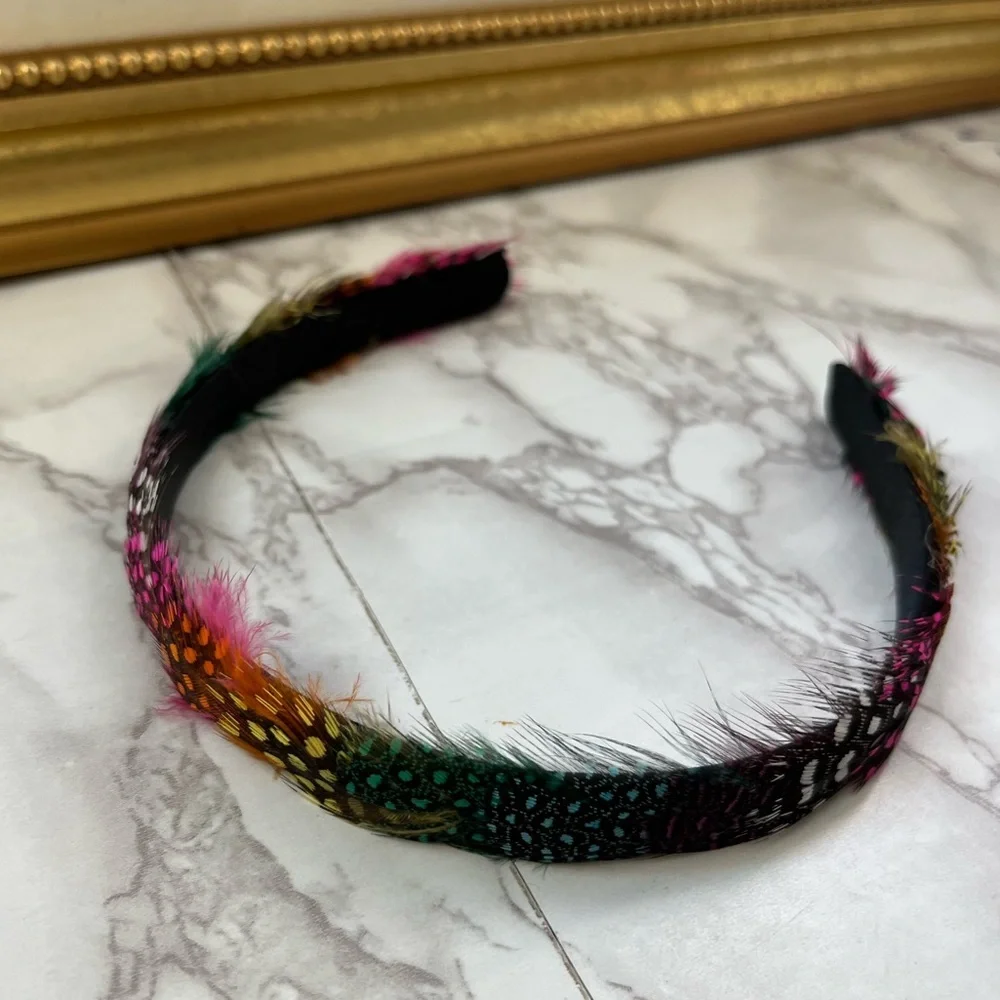 Colorful Feather and Floral Headband Bundle (3) Soft and Comfortable - Picture 8 of 8